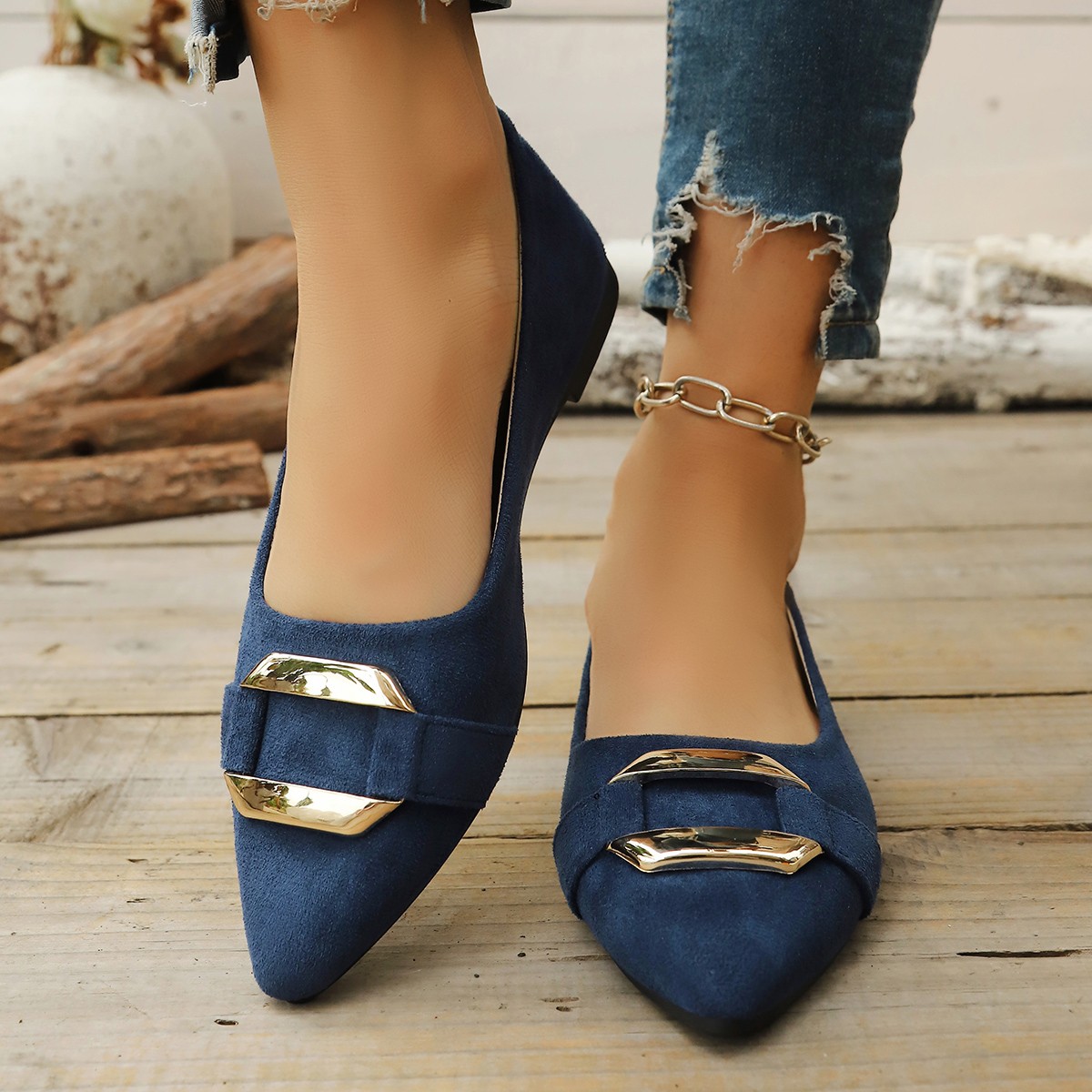 Women'S Fashion Shoes - İlkbahar ve Sonbahar Zarif Sivri Uçlu