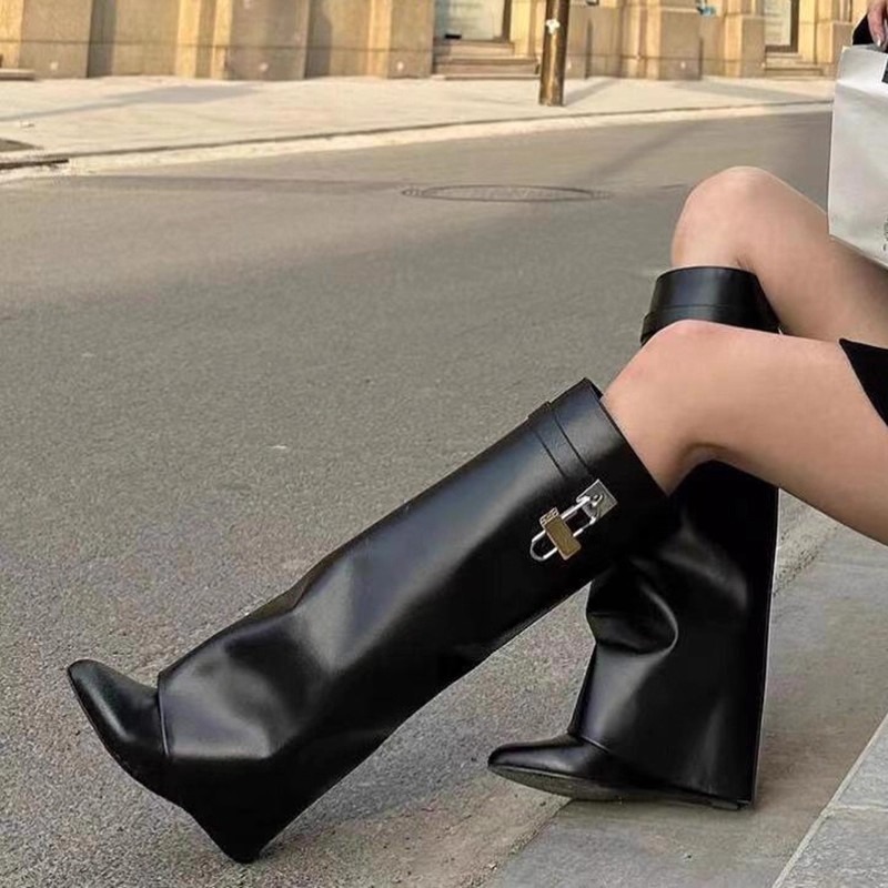 Women'S Fashion Knee High Boots - 2027 Kış Sezonu Yeni Kama Topuklu