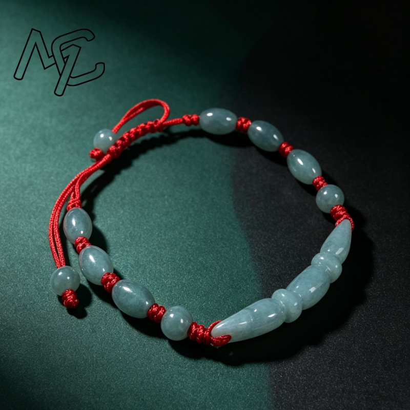 Women'S Fashion Jewellery - Doğal Mavi Su Yeşimi Burma Zümrüt