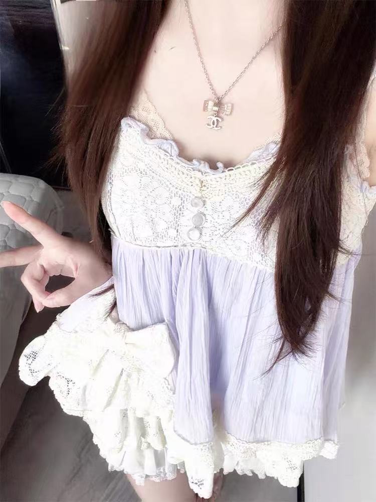 Coquette Ryousangata Dollcore  - Lace Trim Cami incelemesi ve fiyatı