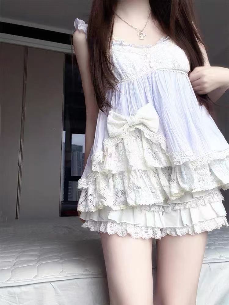 Coquette Ryousangata Dollcore  - Lace Trim Cami incelemesi ve fiyatı