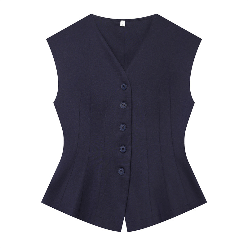 V Yaka, Beli Büzgülü, Düğmeli  - Women'S Fashion Vest Tops incelemesi ve fiyatı