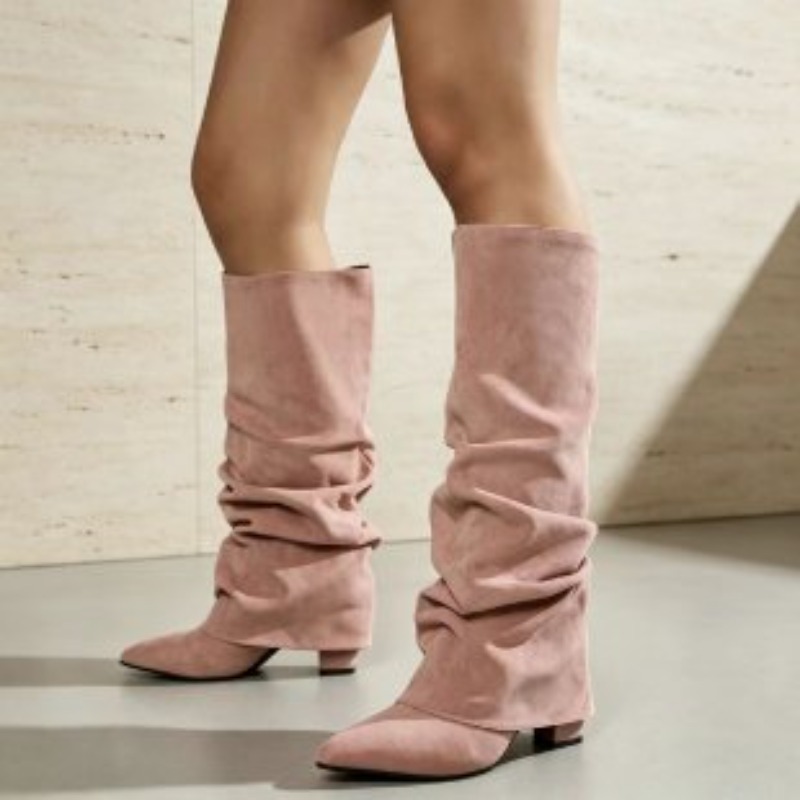 Moda Retro Sivri Burunlu Pilel - Women'S Fashion Knee High Boots incelemesi ve fiyatı