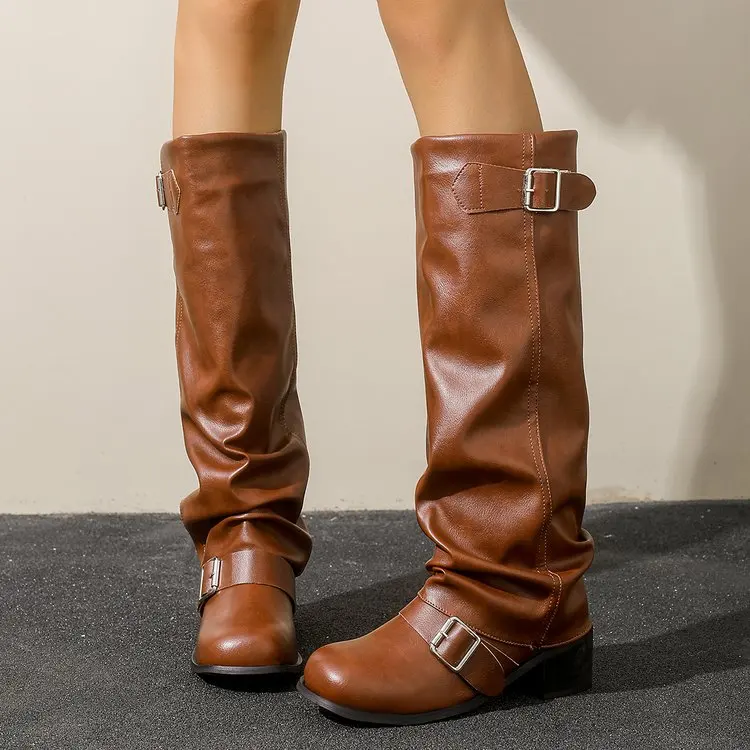 Kadın 2026 Yeni Düz Renk Kayma - Women'S Fashion Knee High Boots incelemesi ve fiyatı