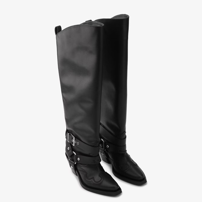 Kadın Siyah Deri Diz Boyu Kovb - Women'S Fashion Knee High Boots incelemesi ve fiyatı