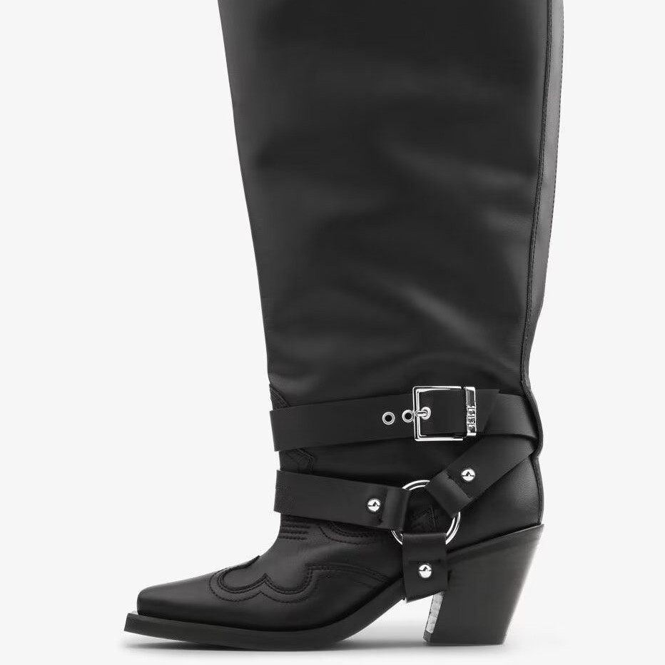 Kadın Siyah Deri Diz Boyu Kovb - Women'S Fashion Knee High Boots incelemesi ve fiyatı