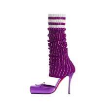 Butterfly-Kont Kare Burunlu Di - Women'S Fashion Knee High Boots incelemesi ve fiyatı